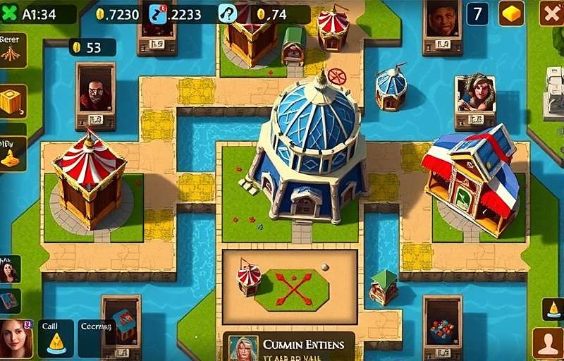 Cumin Rise Titan Kingdom Building Cumin Rise Titan gameplay showing a player's kingdom with various buildings